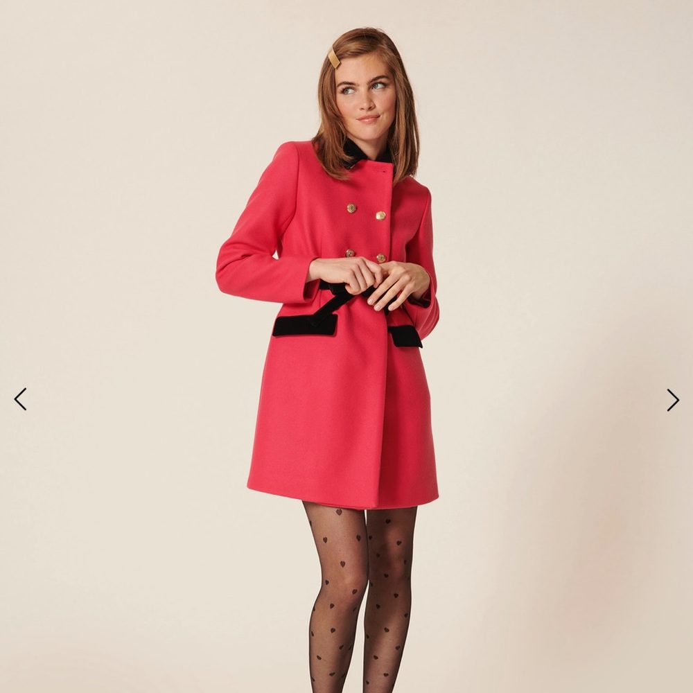 Tara Jarmon Hot Pink Coat Dress